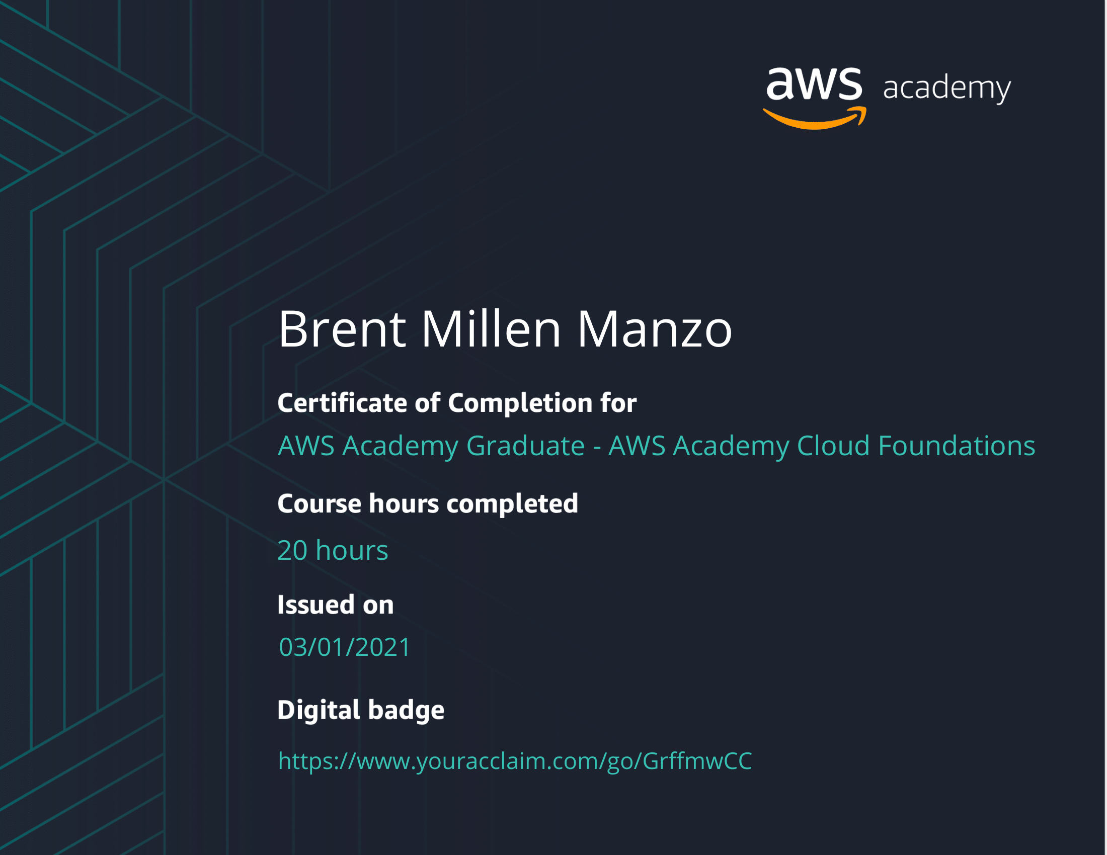AWS Academy Graduate - AWS Academy Cloud Foundations