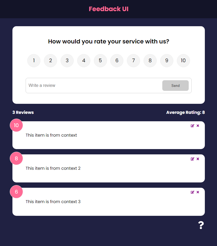 Feedback Provider Form