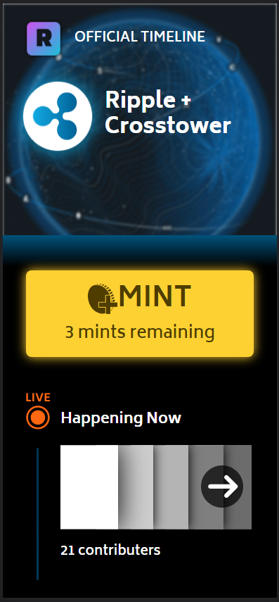 Reliq Mint Page for mobile browser screens